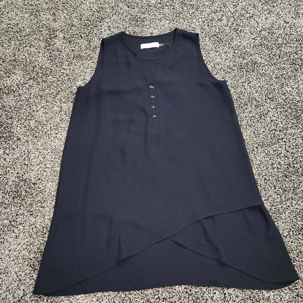 adrienne vittadini Polyester Tank‎ Top Navy Size Medium, Dressy Top Lightweight